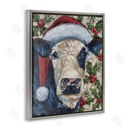 Sara G. Designs | Cow with Festive Holly