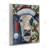 Sara G. Designs | Cow with Festive Holly