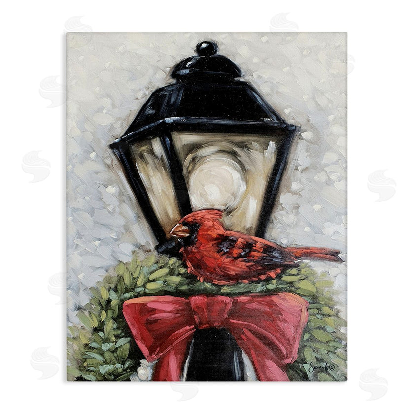 Sara G. Designs | Cardinal and Holiday Lamp