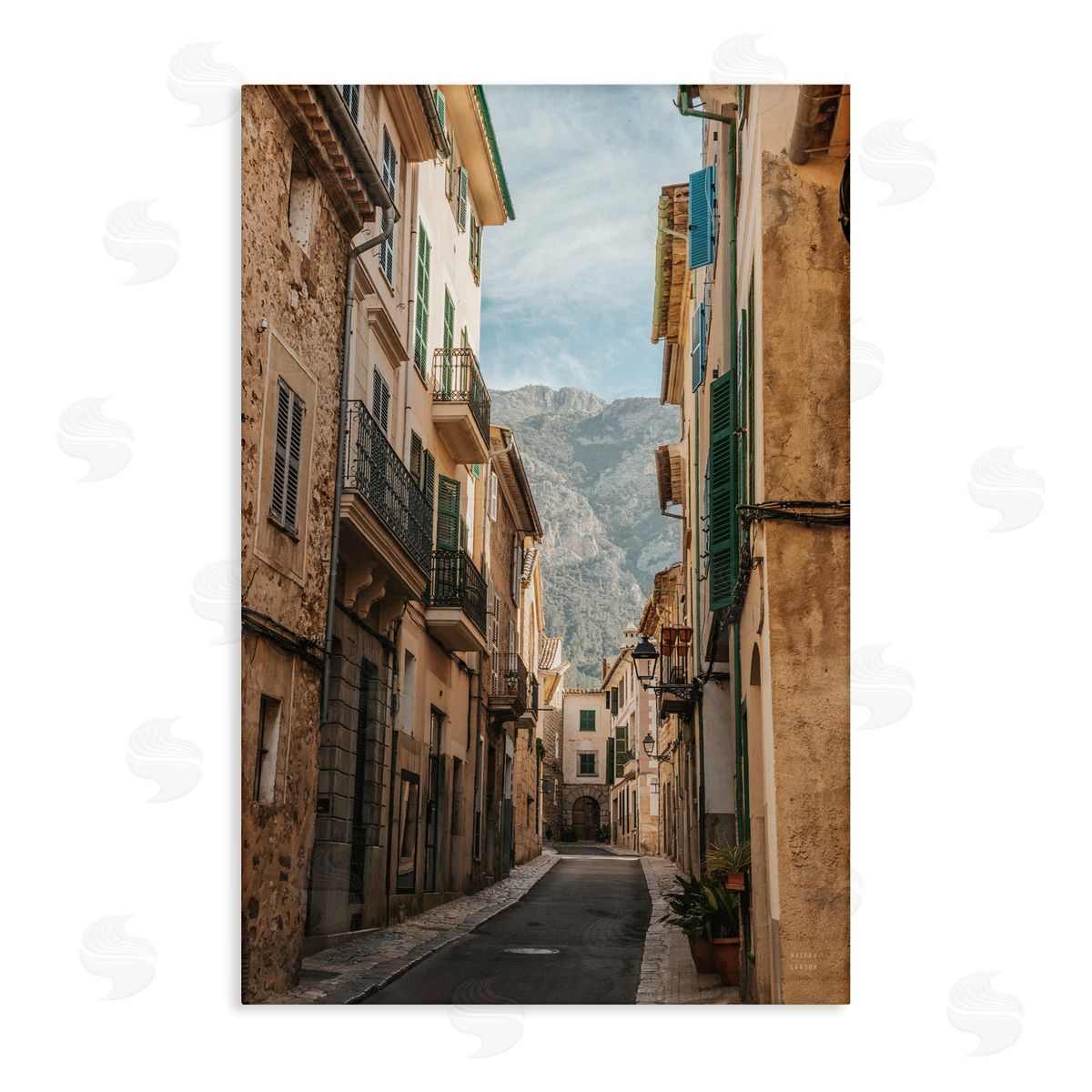 Spanish Town Street Canvas Wall Art, Home Decor by Nathan Larson