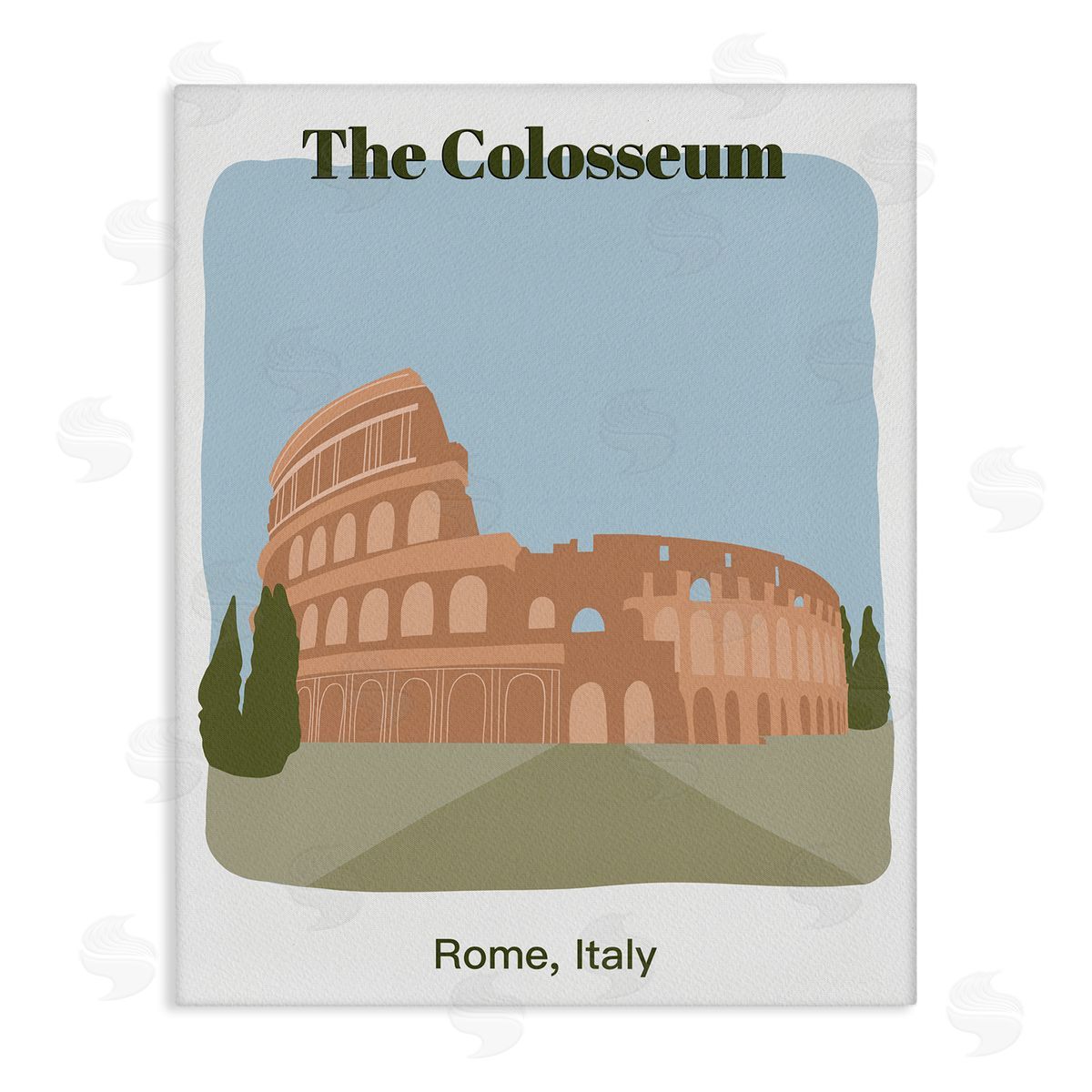 The Colosseum Architecture Canvas Wall Art, Home Decor by Regina Moore