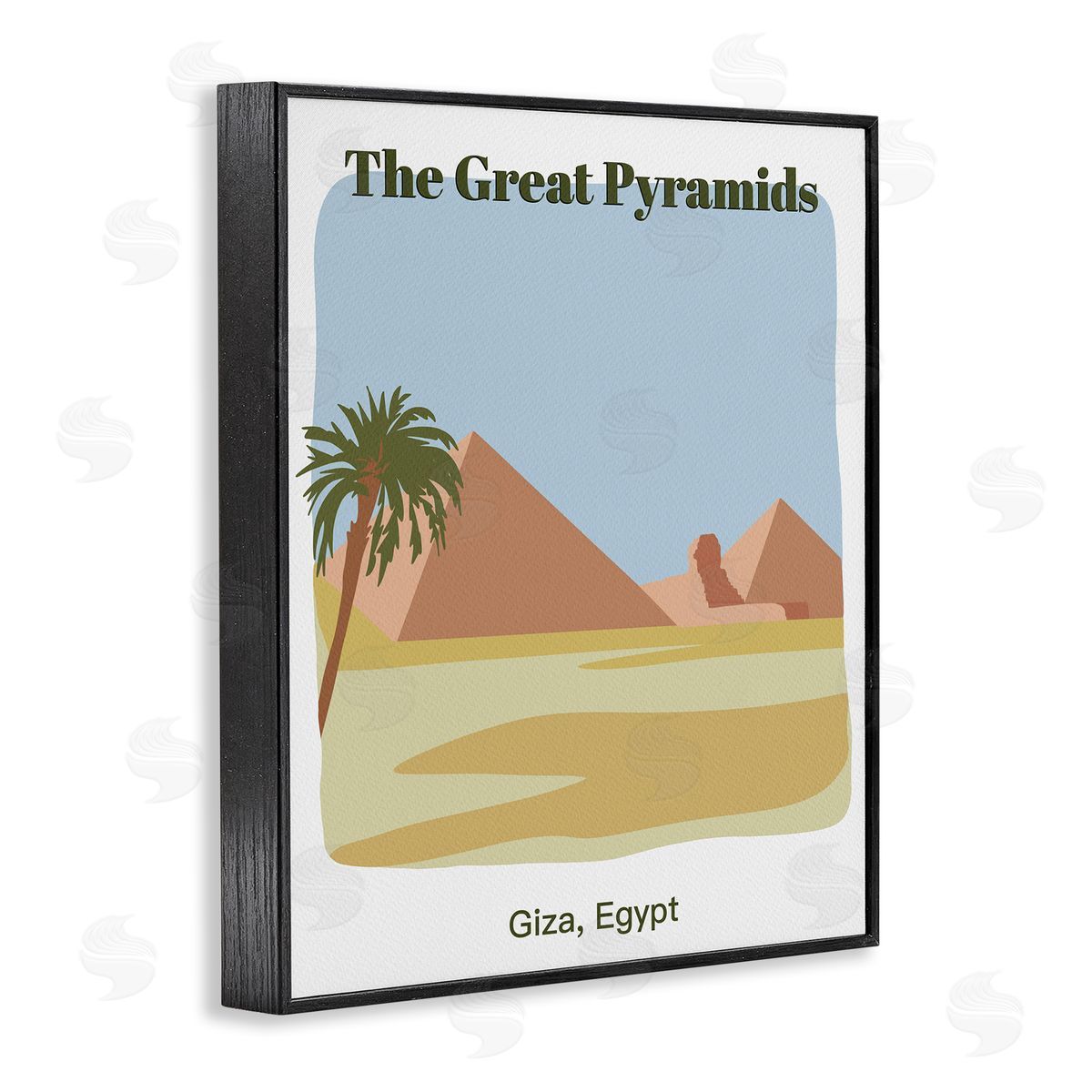Great Pyramids Architecture Black Frame Print Wall Art, Home Decor by Regina Moore