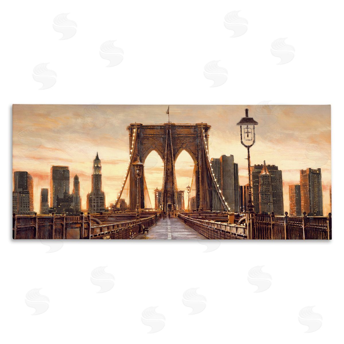 City Bridge View Canvas Wall Art, Home Decor by Matthew Daniels