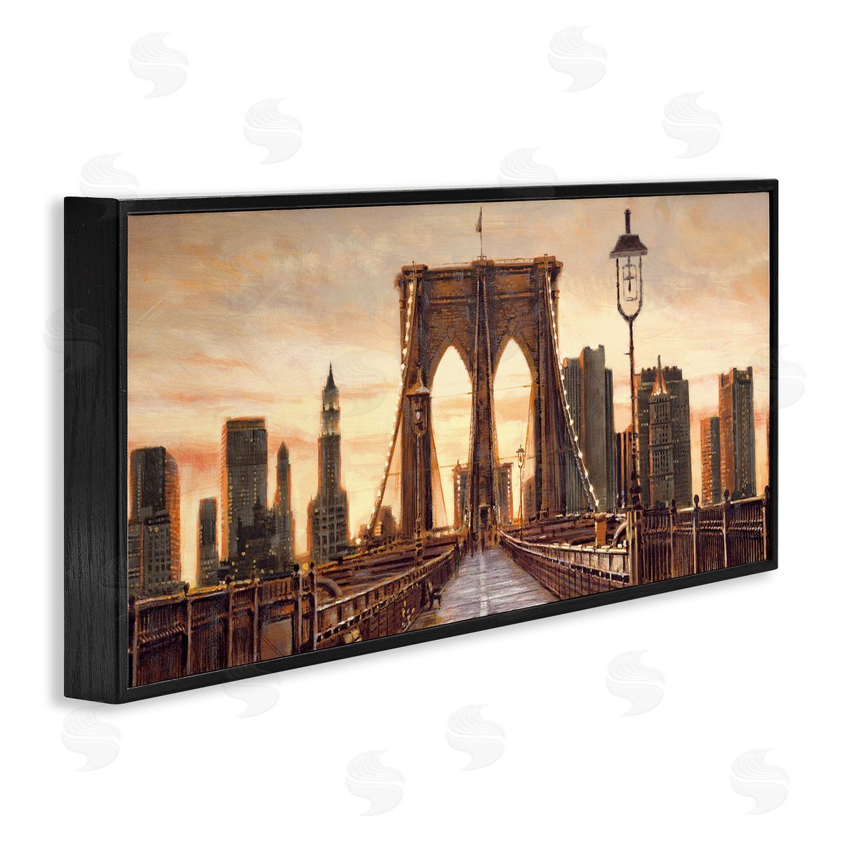 City Bridge View Black Frame Print Wall Art, Home Decor by Matthew Daniels