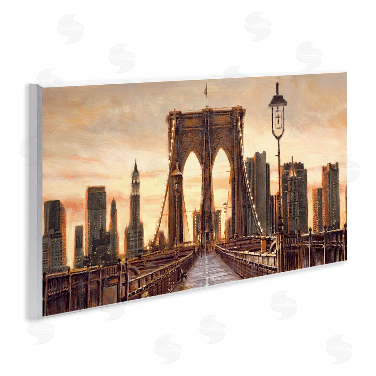 City Bridge View Wood Plaque Wall Art, Home Decor by Matthew Daniels