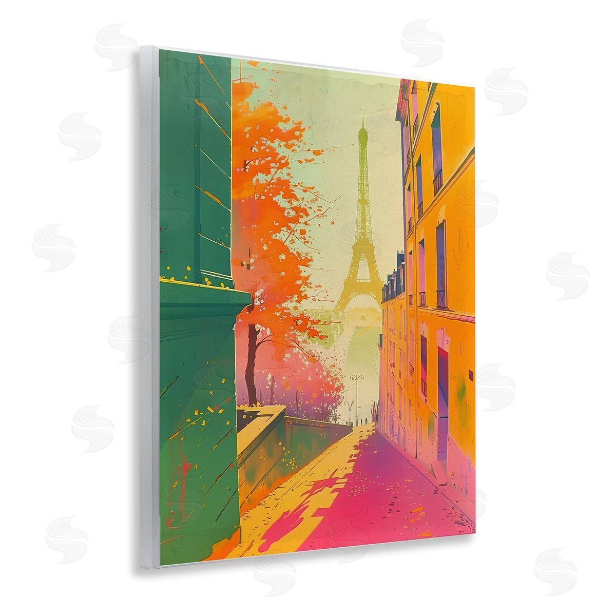 Abstract Paris View Wood Plaque Wall Art, Home Decor by Sasha