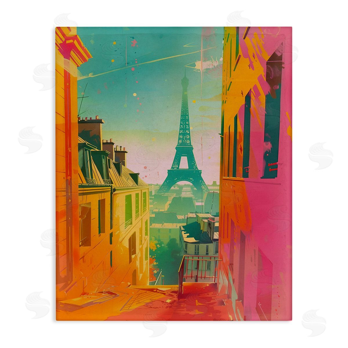Modern Paris Tower Canvas Wall Art, Home Decor by Sasha