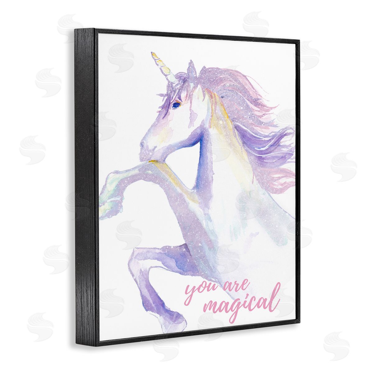 You Are Magical Unicorn Black Frame Print Wall Art, Home Decor by Chelsea Goodrich