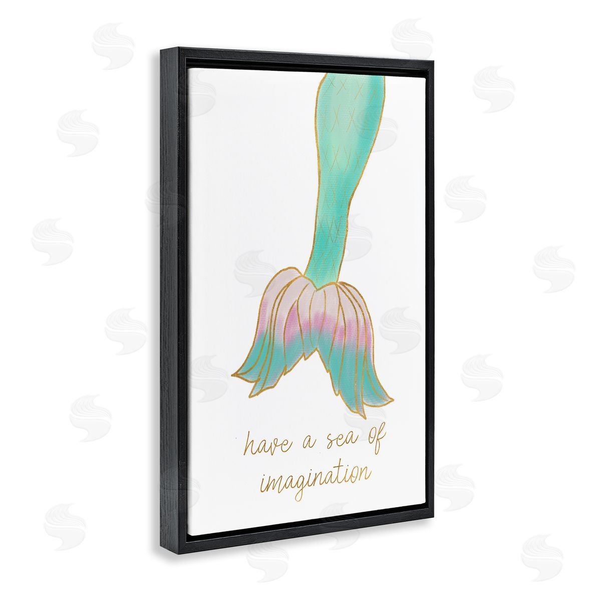 Sea Of Imagination Black Floating Frame Canvas Wall Art, Home Decor by Kali Wilson