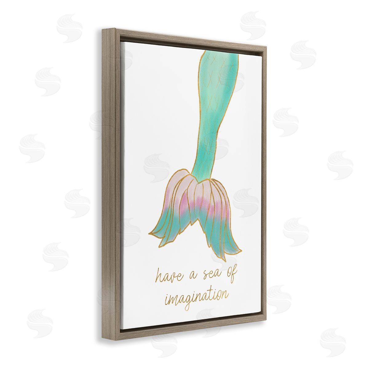 Sea Of Imagination Brown Floating Frame Canvas Wall Art, Home Decor by Kali Wilson