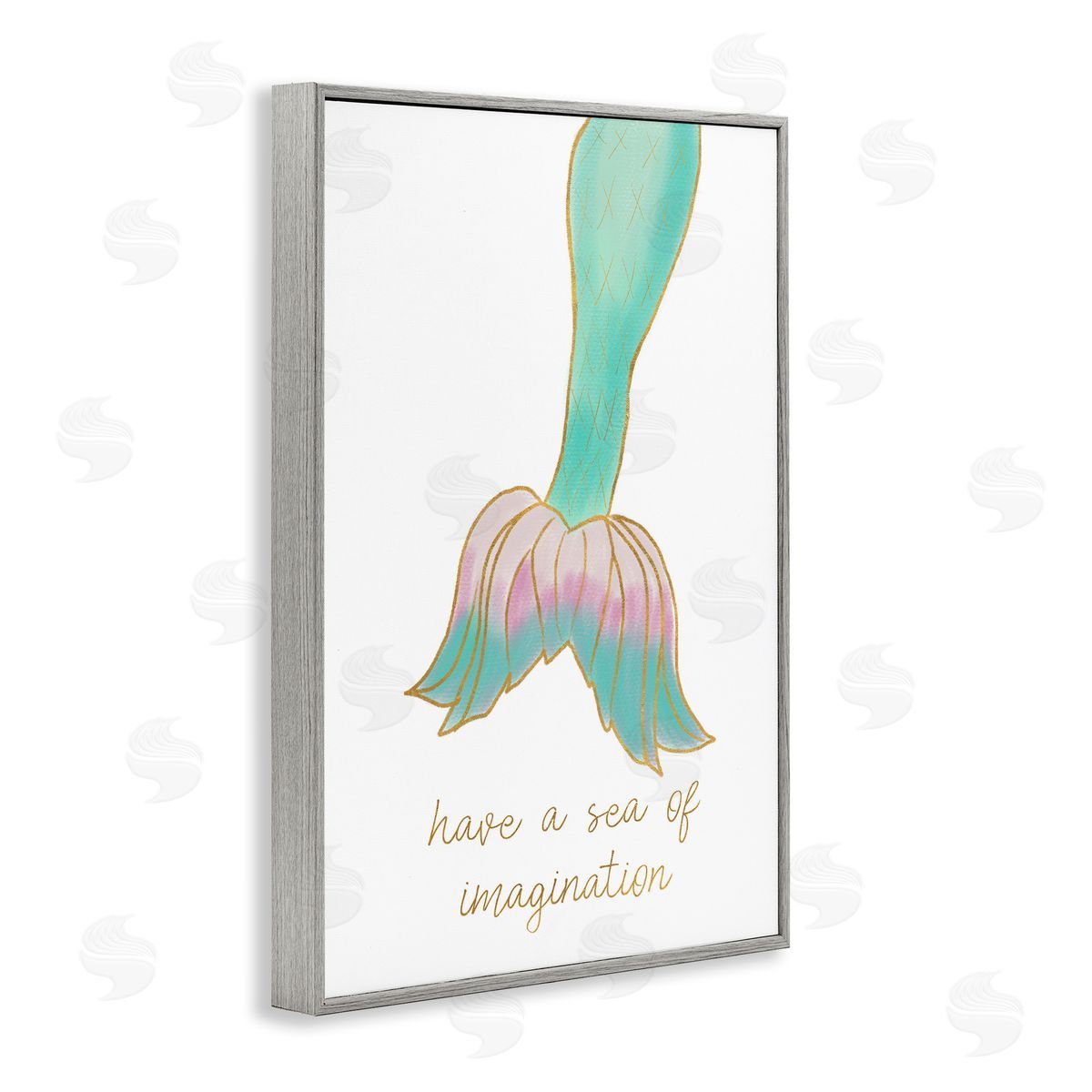 Sea Of Imagination Grey Frame Print Wall Art, Home Decor by Kali Wilson