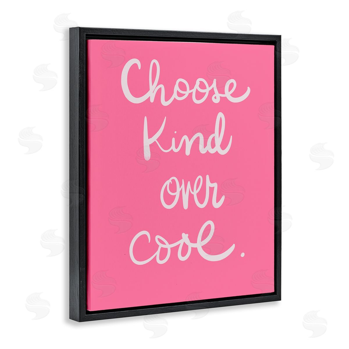 Choose Kind Over Cool Black Floating Frame Canvas Wall Art, Home Decor by Sd Graphics Studio