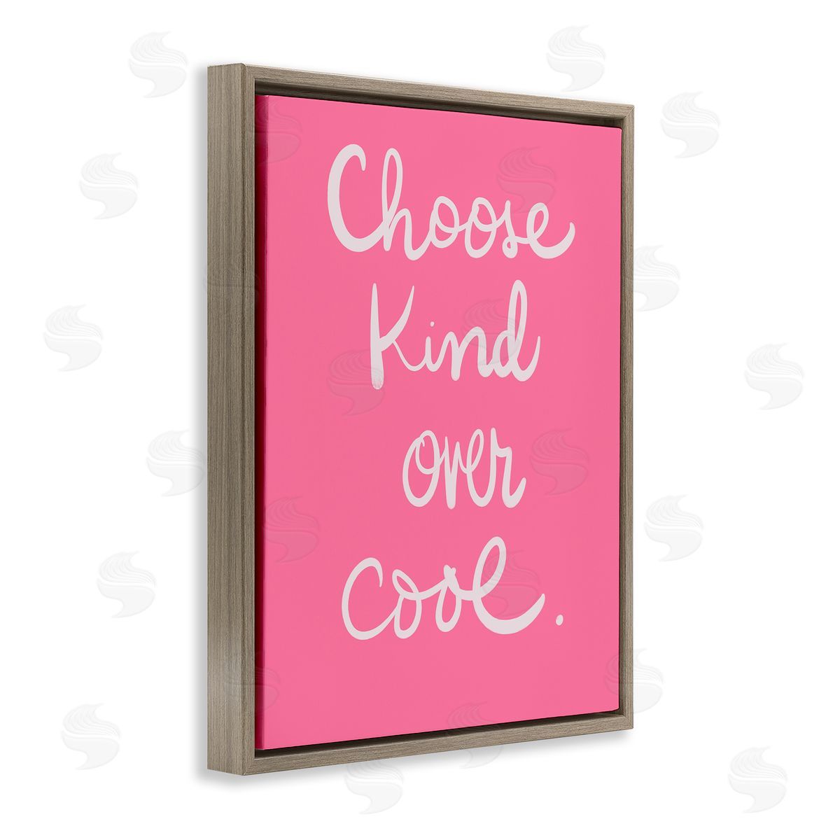 Choose Kind Over Cool Brown Floating Frame Canvas Wall Art, Home Decor by Sd Graphics Studio