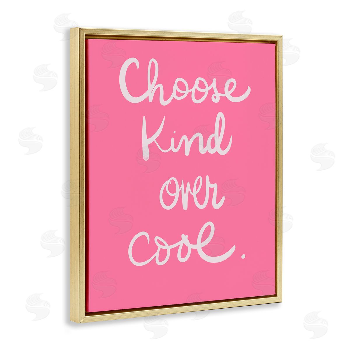 Choose Kind Over Cool Gold Floating Frame Canvas Wall Art, Home Decor by Sd Graphics Studio