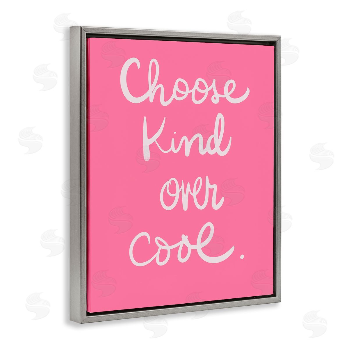Choose Kind Over Cool Grey Floating Frame Canvas Wall Art, Home Decor by Sd Graphics Studio