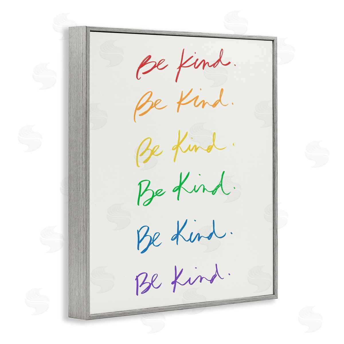 Rainbow Be Kind Grey Frame Print Wall Art, Home Decor by Sd Graphics Studio