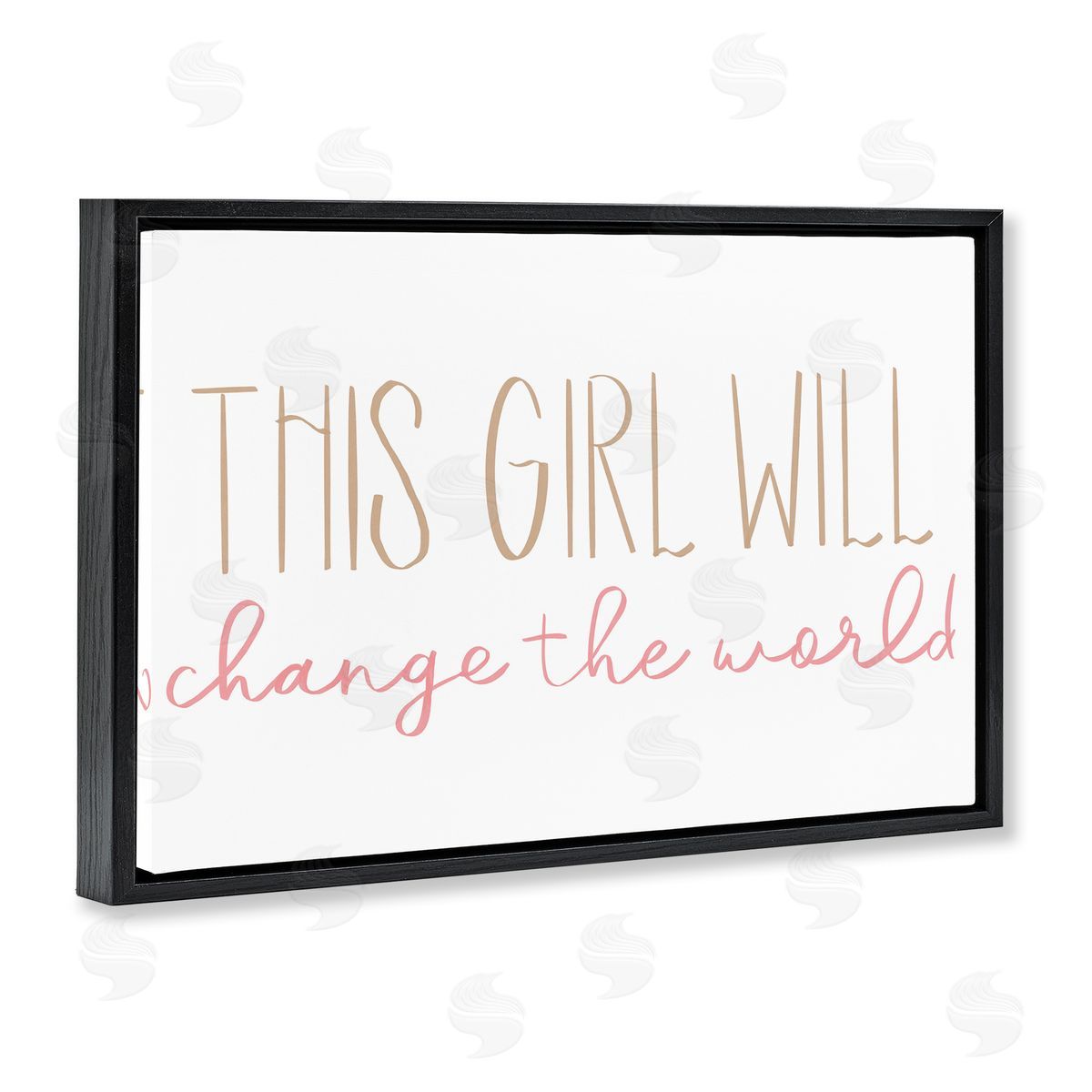 Change The World Black Floating Frame Canvas Wall Art, Home Decor by Sd Graphics Studio