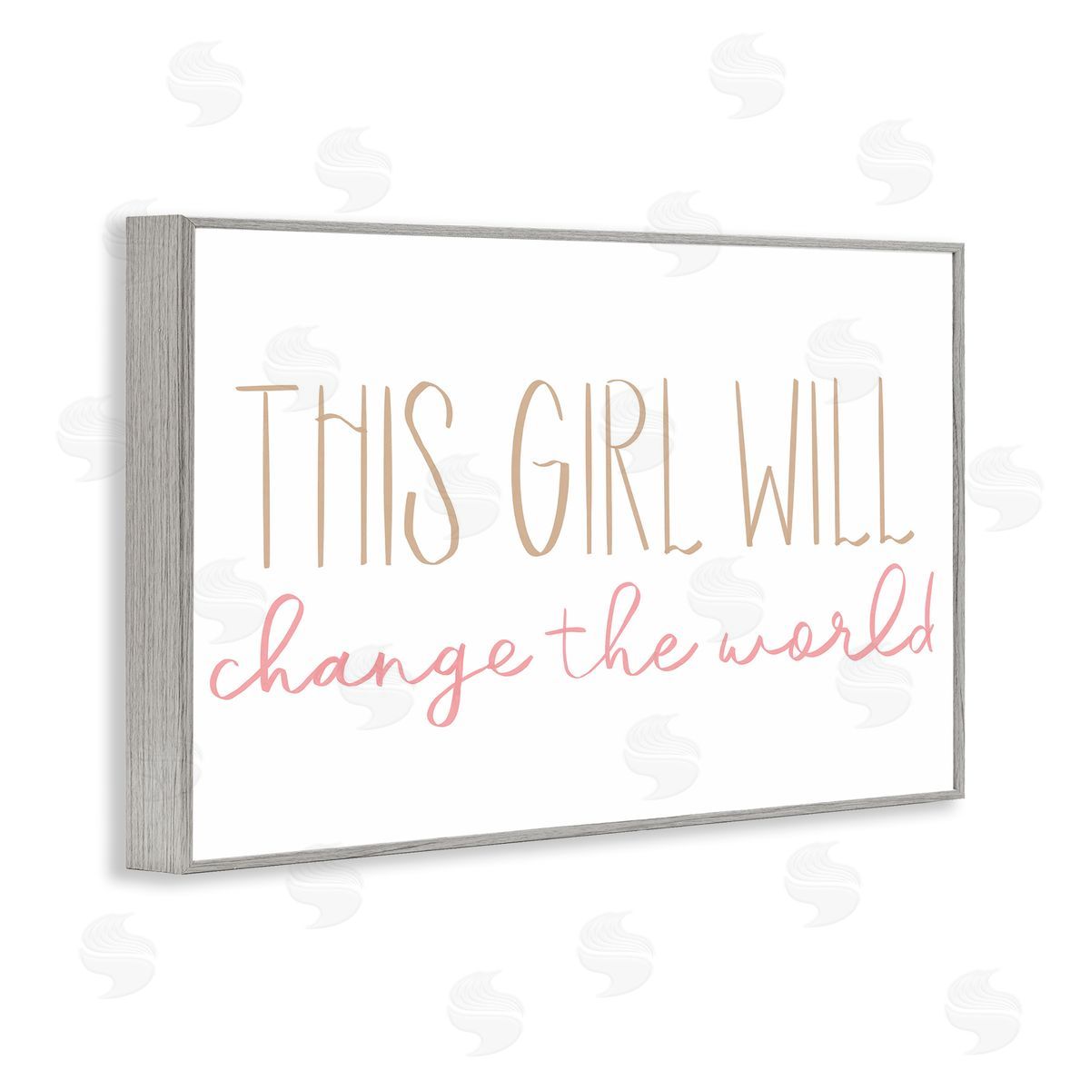 Change The World Grey Frame Print Wall Art, Home Decor by Sd Graphics Studio