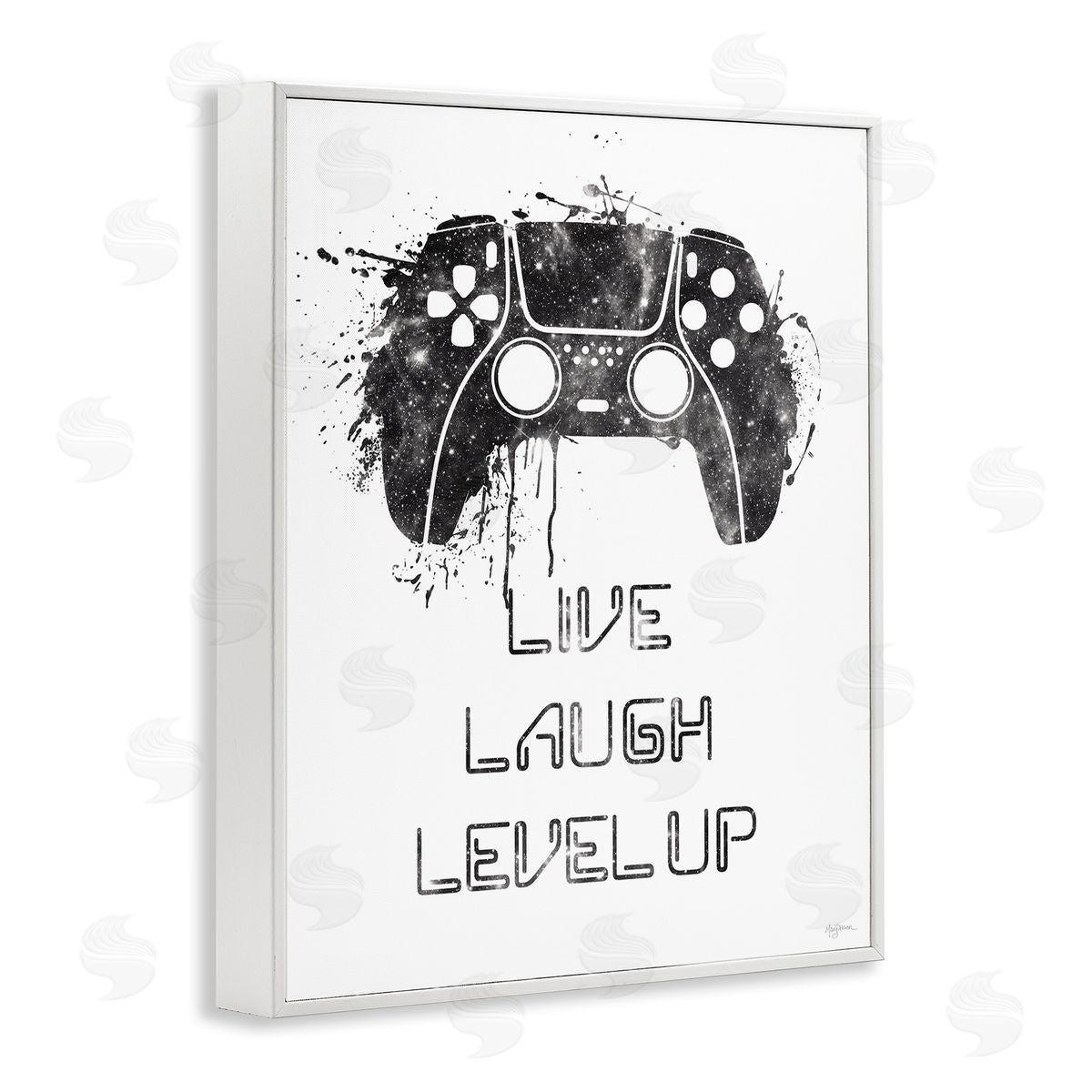 Live Laugh Level Up White Frame Print Wall Art, Home Decor by Mary Urban