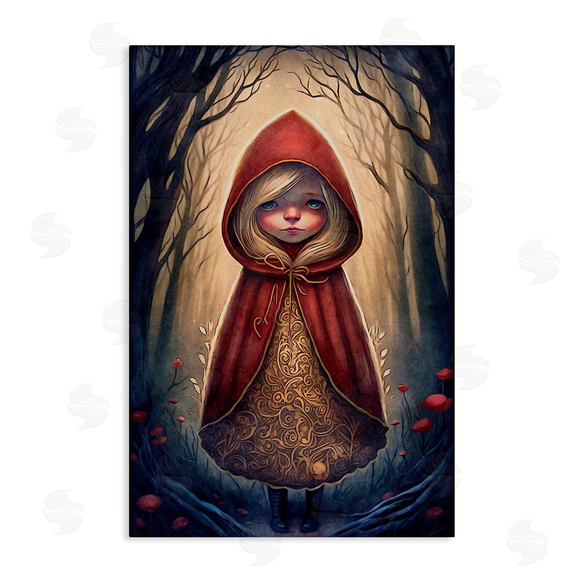 Mystic Red Riding Hood Canvas Wall Art, Home Decor by The Dutch Lady