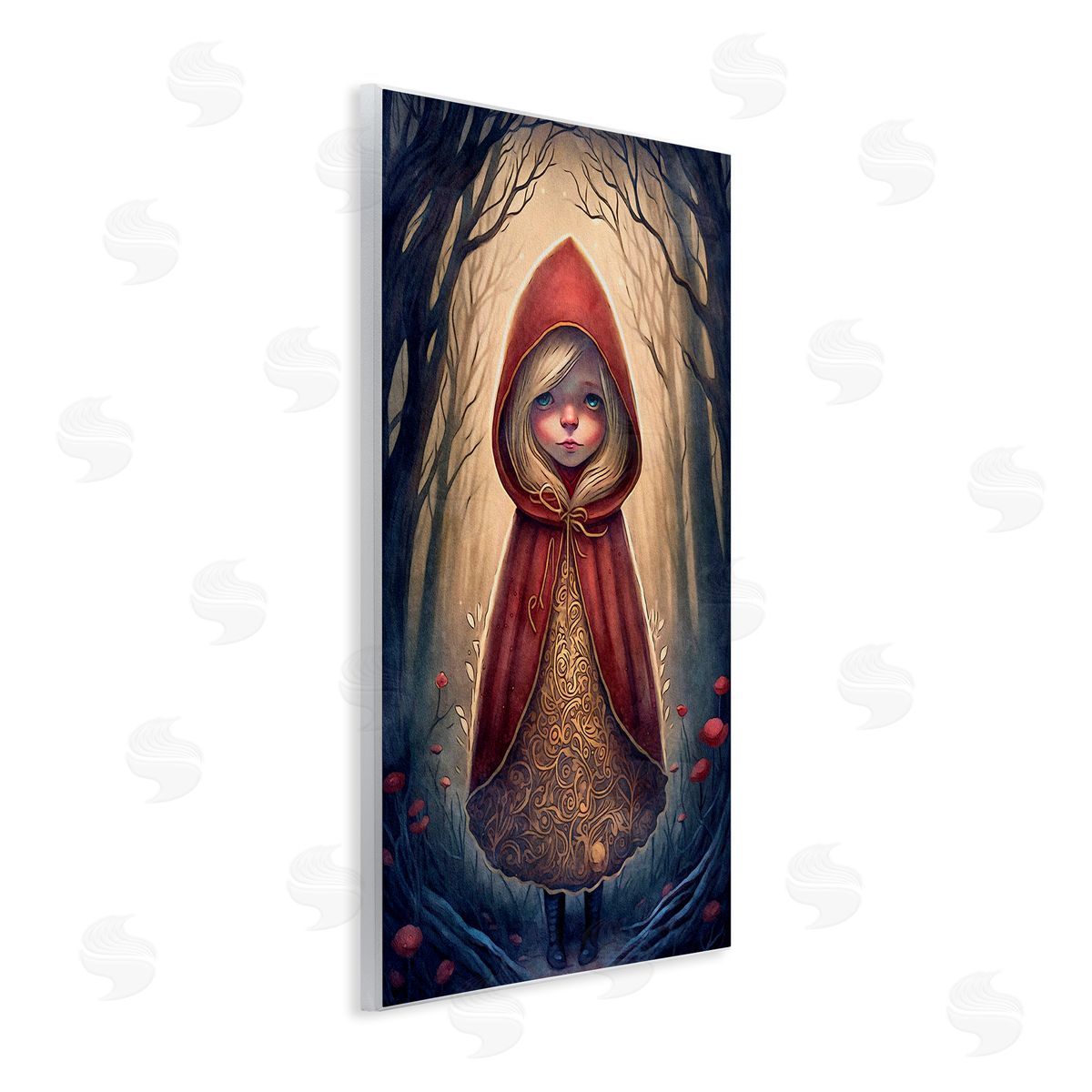Mystic Red Riding Hood Wood Plaque Wall Art, Home Decor by The Dutch Lady