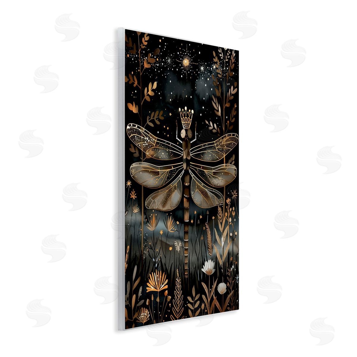 Regal Gilded Dragonfly Wood Plaque Wall Art, Home Decor by The Dutch Lady