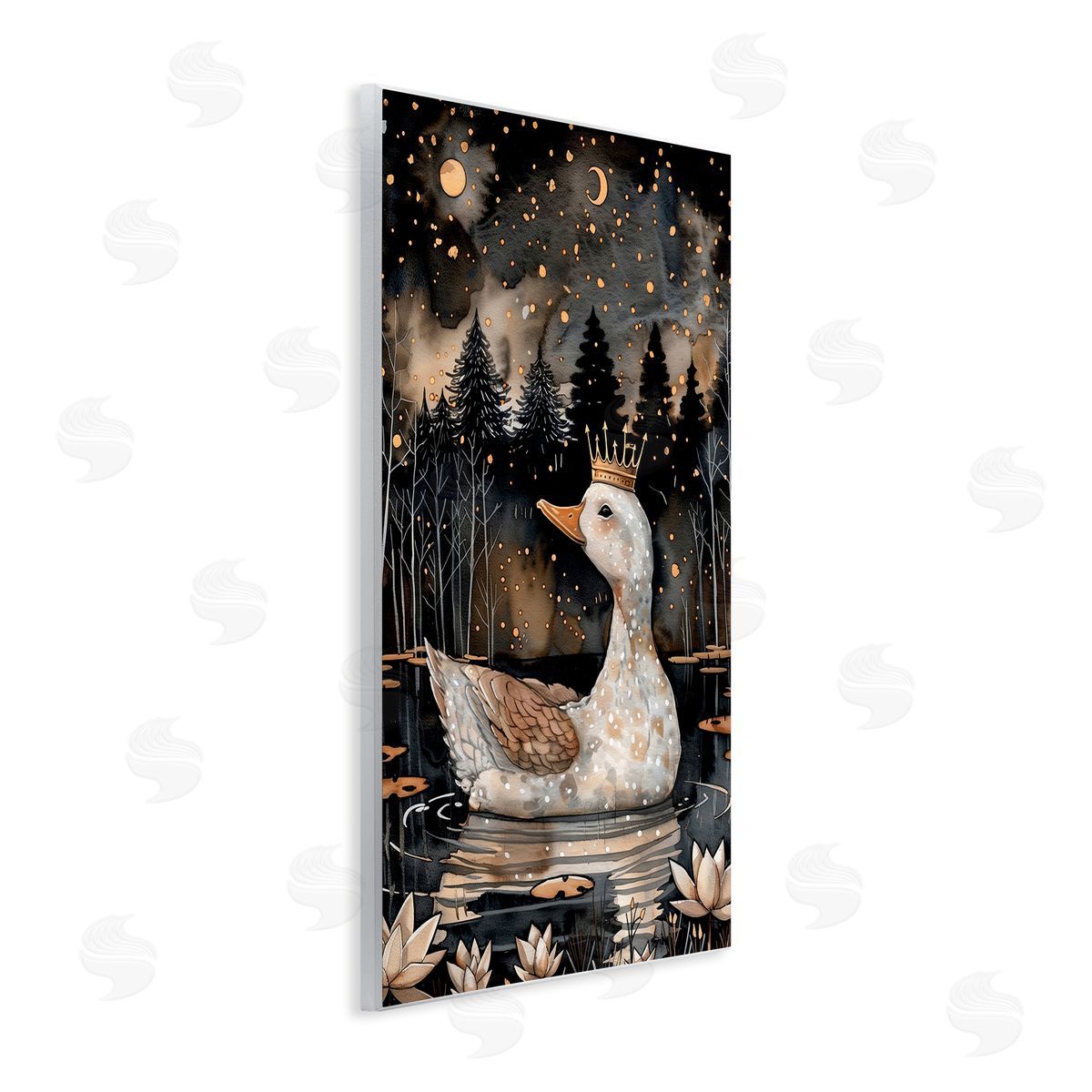 Regal Duck at Night Wood Plaque Wall Art, Home Decor by The Dutch Lady
