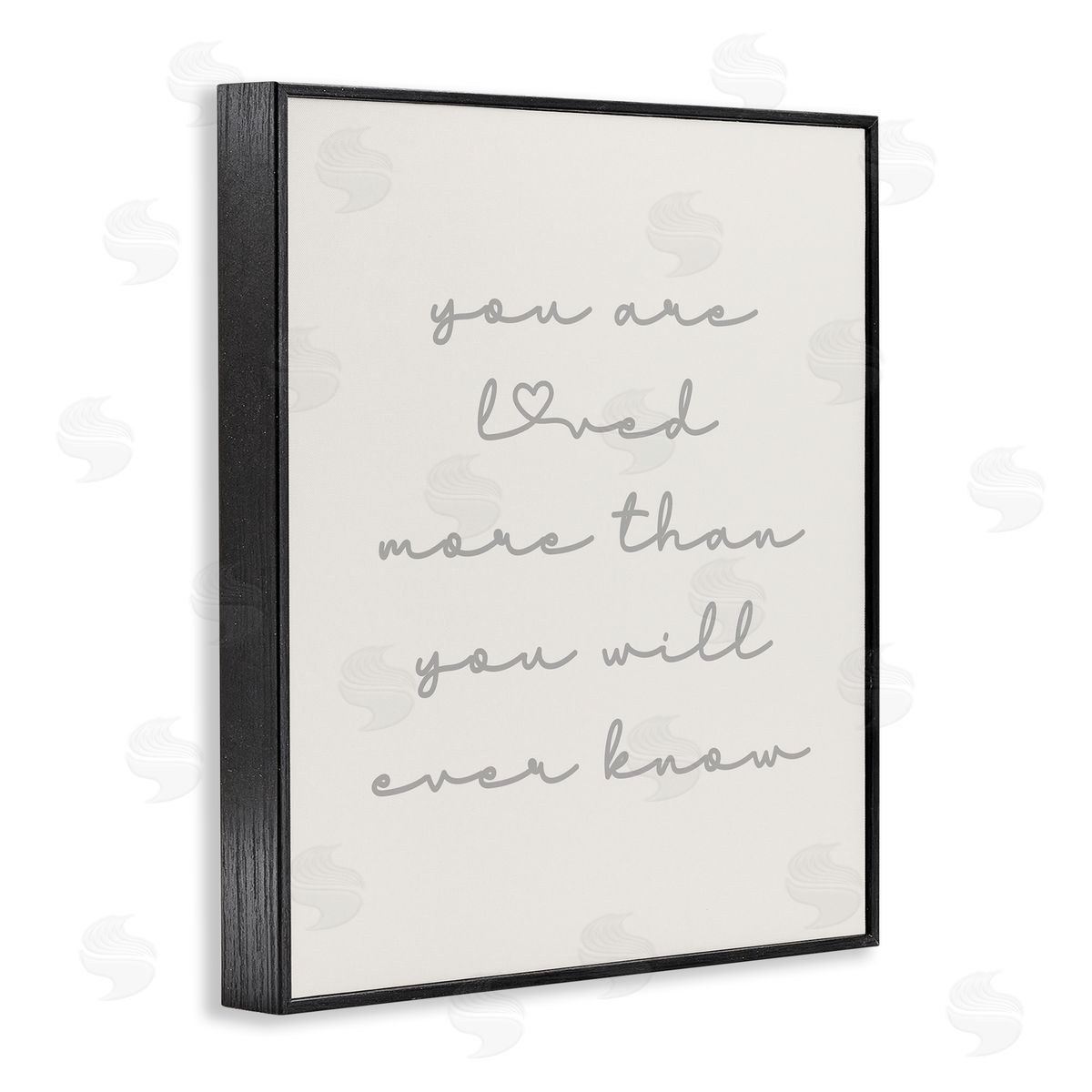 Minimal You Are Loved Black Frame Print Wall Art, Home Decor by Stupell Studio