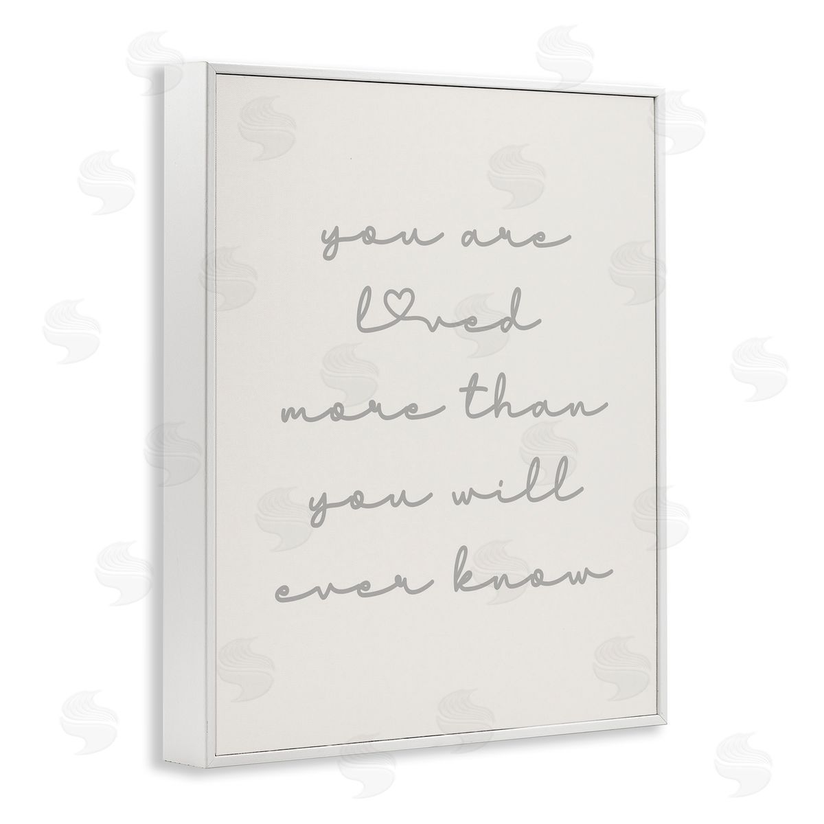 Minimal You Are Loved White Frame Print Wall Art, Home Decor by Stupell Studio