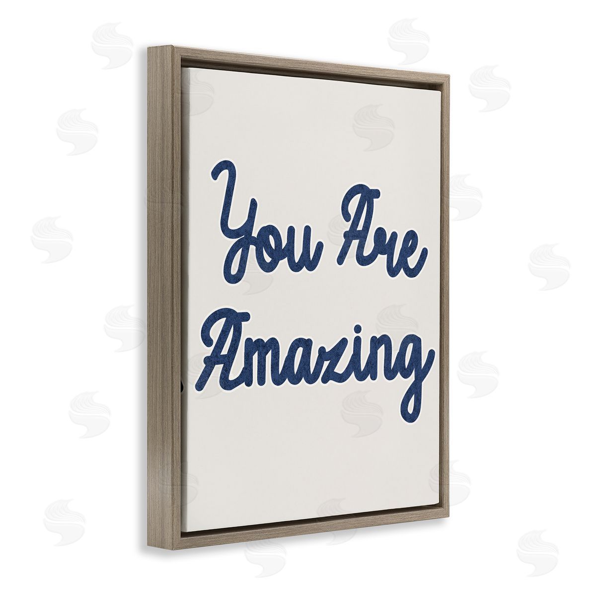 You Are Amazing Phrase Brown Floating Frame Canvas Wall Art, Home Decor by Stupell Studio