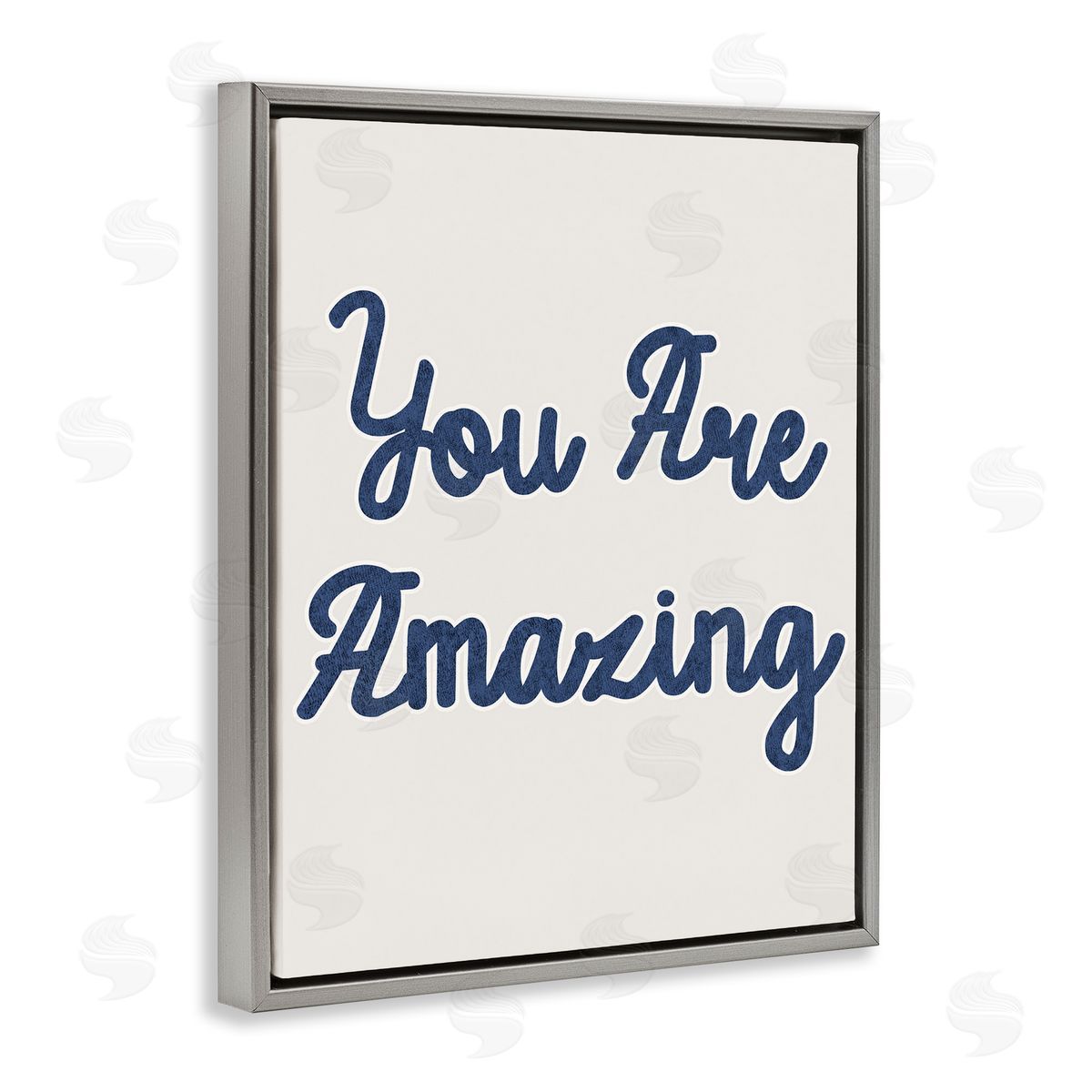 You Are Amazing Phrase Grey Floating Frame Canvas Wall Art, Home Decor by Stupell Studio
