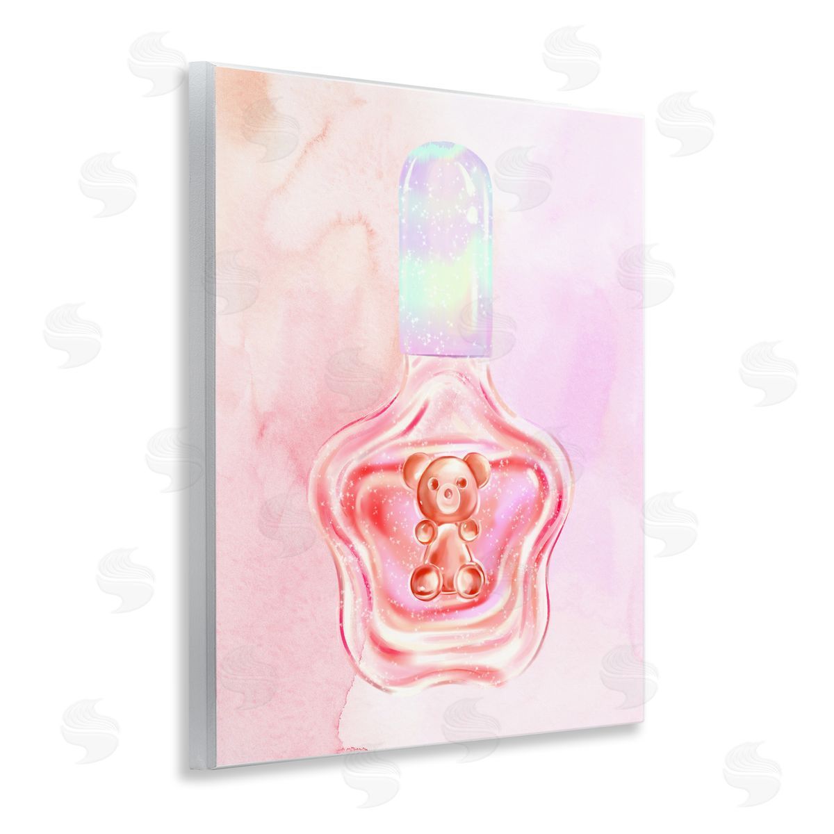 Glam Bear Polish Wood Plaque Wall Art, Home Decor by Ziwei Li