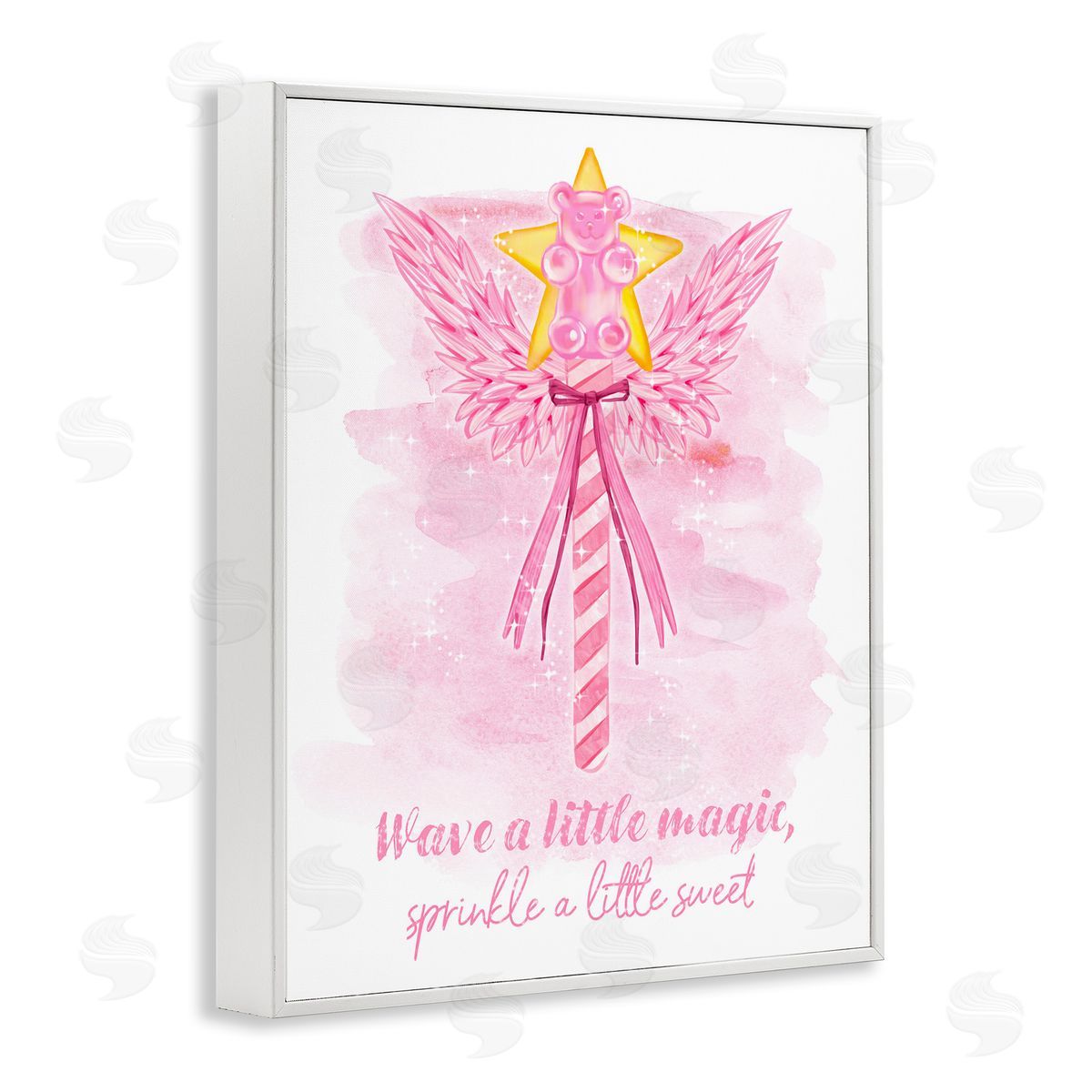 Sprinkle Sweet Magic White Frame Print Wall Art, Home Decor by Ziwei Li