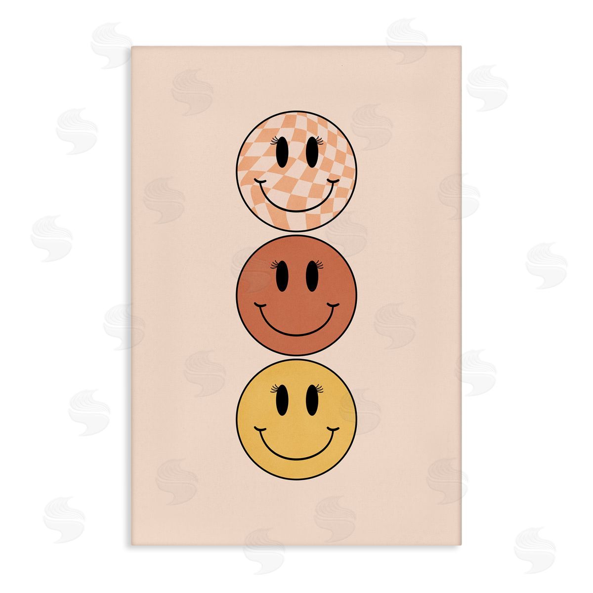 Retro Smileys Trio Canvas Wall Art, Home Decor by JJ Design House, LLC.