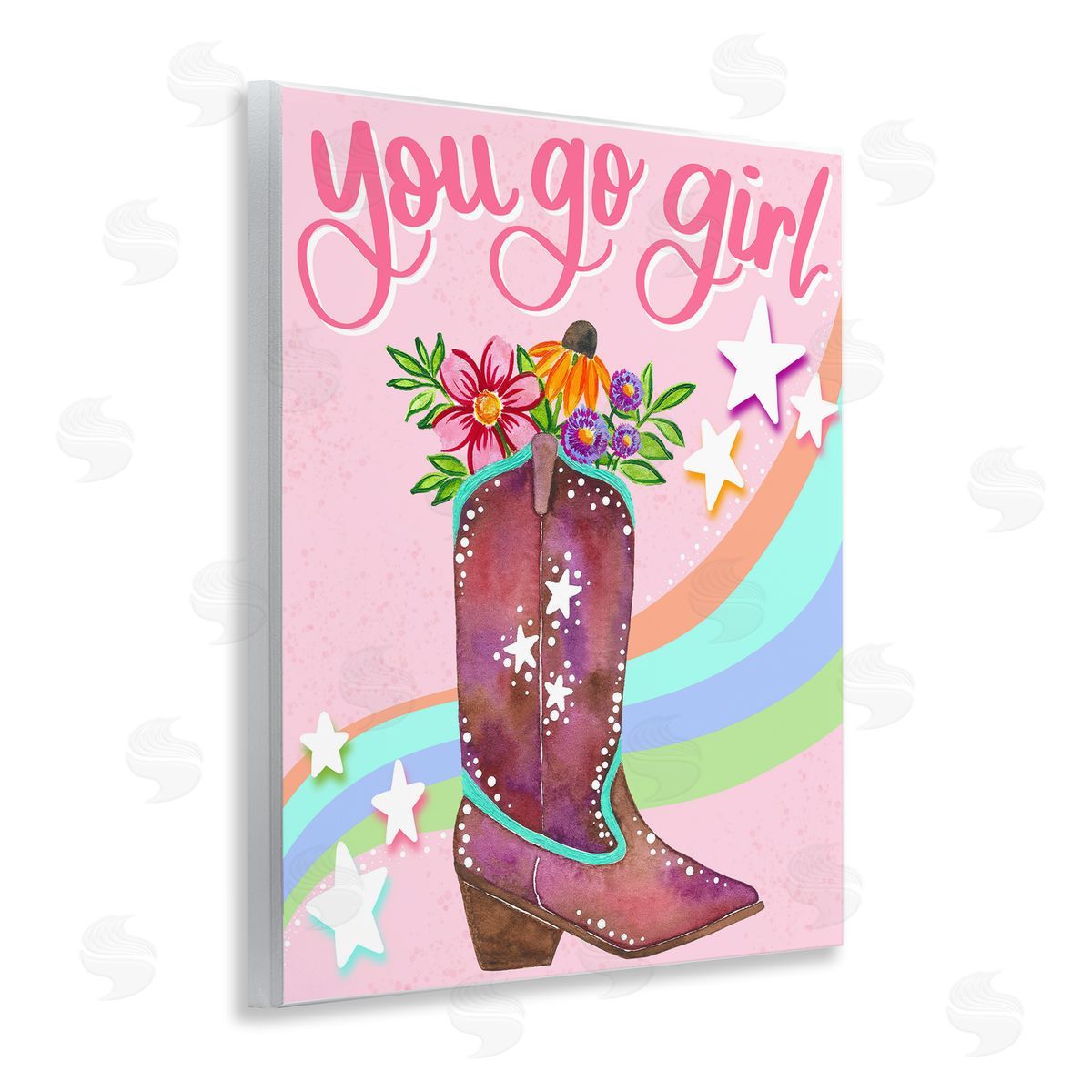 You Go Girl Boot Wood Plaque Wall Art, Home Decor by Bethany Joy Adams
