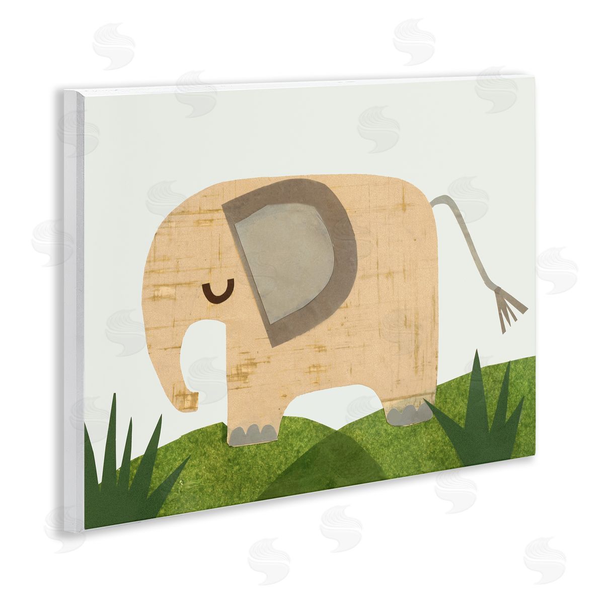 Cozy Corner Elephant Wood Plaque Wall Art, Home Decor by Jenny Westenhofer