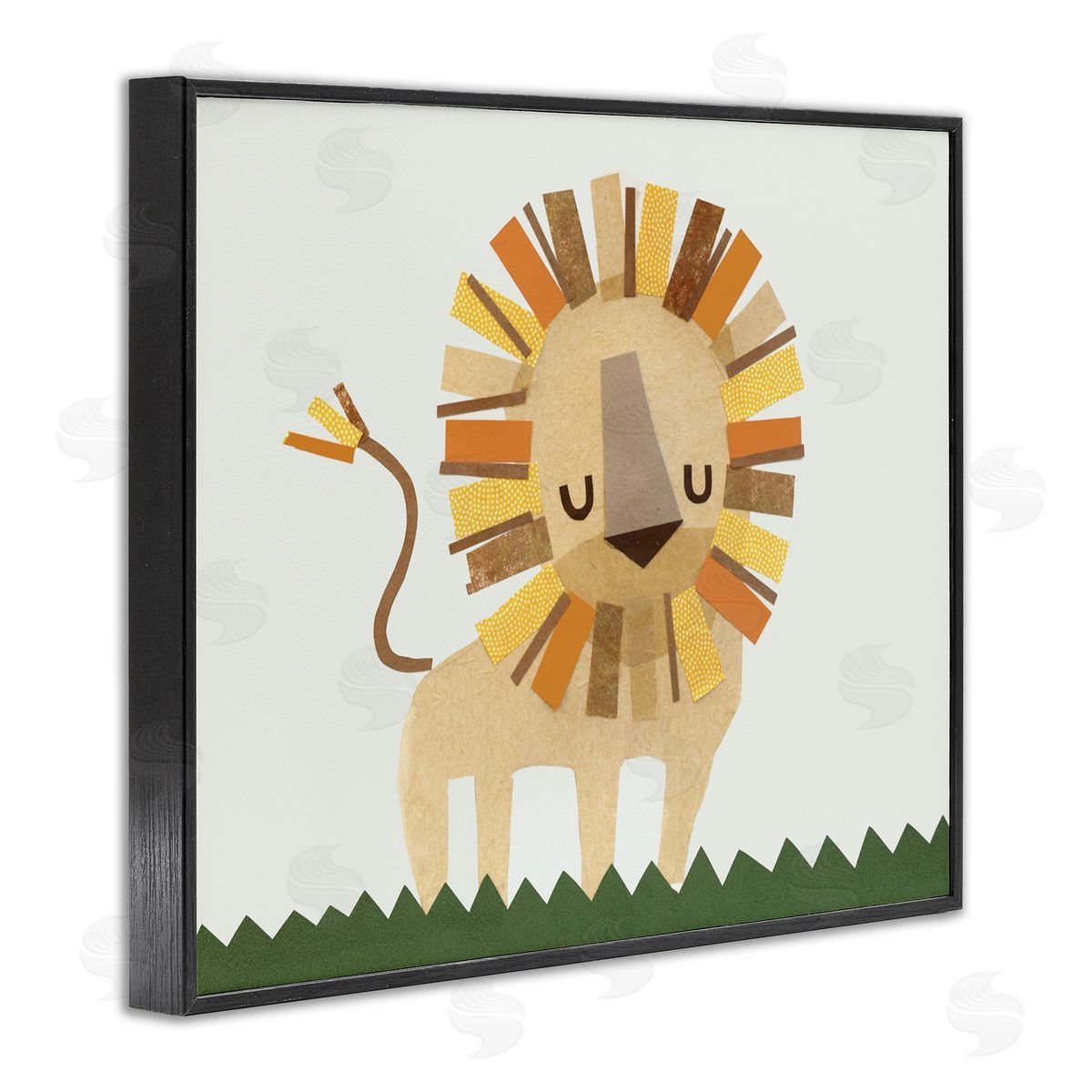 Cozy Corner Lion Black Frame Print Wall Art, Home Decor by Jenny Westenhofer