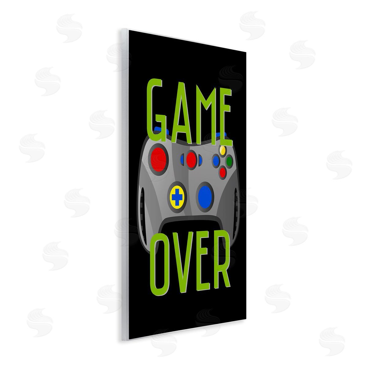 Game Over with Controller Wood Plaque Wall Art, Home Decor by Kim Allen