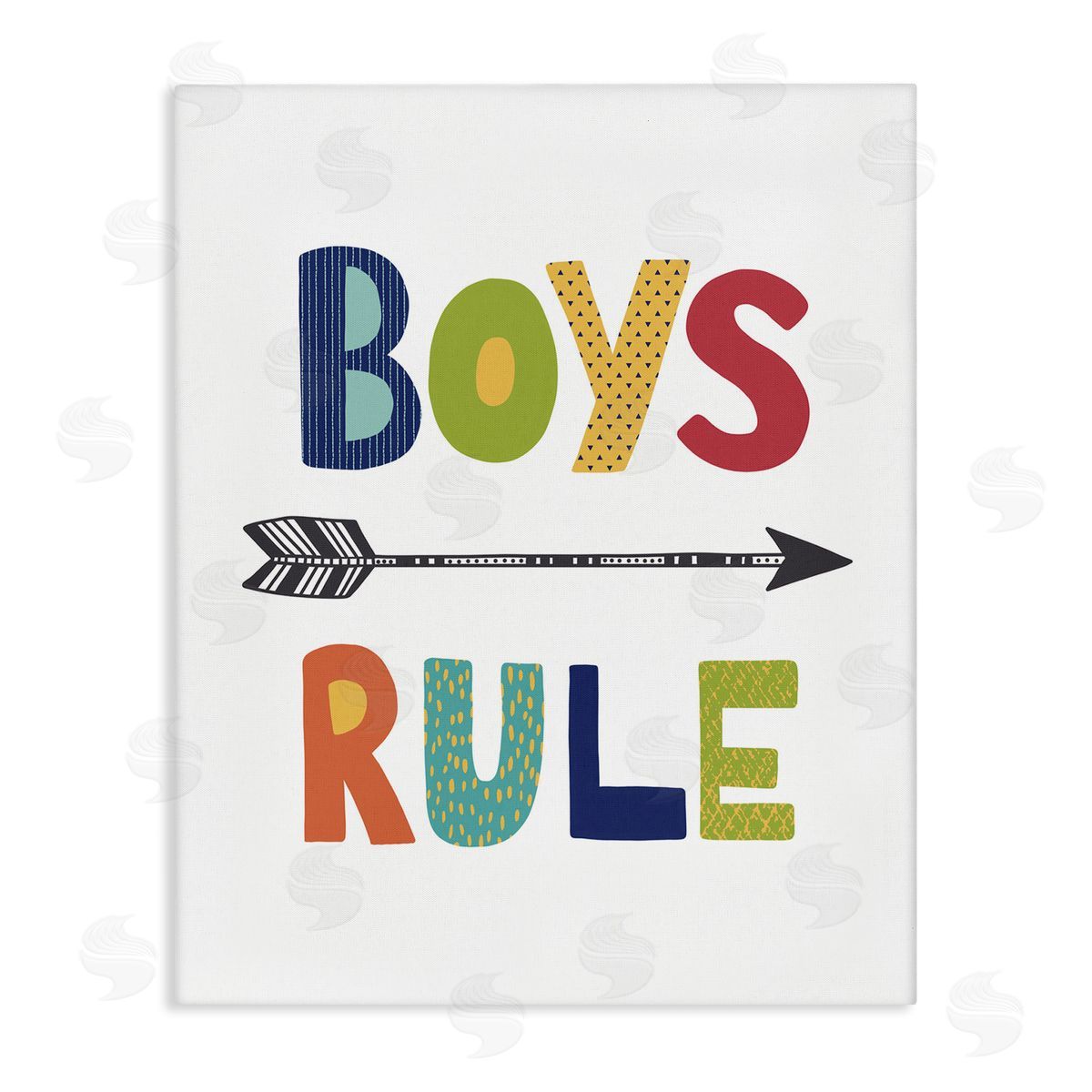 Boys Rule with Arrow Canvas Wall Art, Home Decor by Lisa Nohren