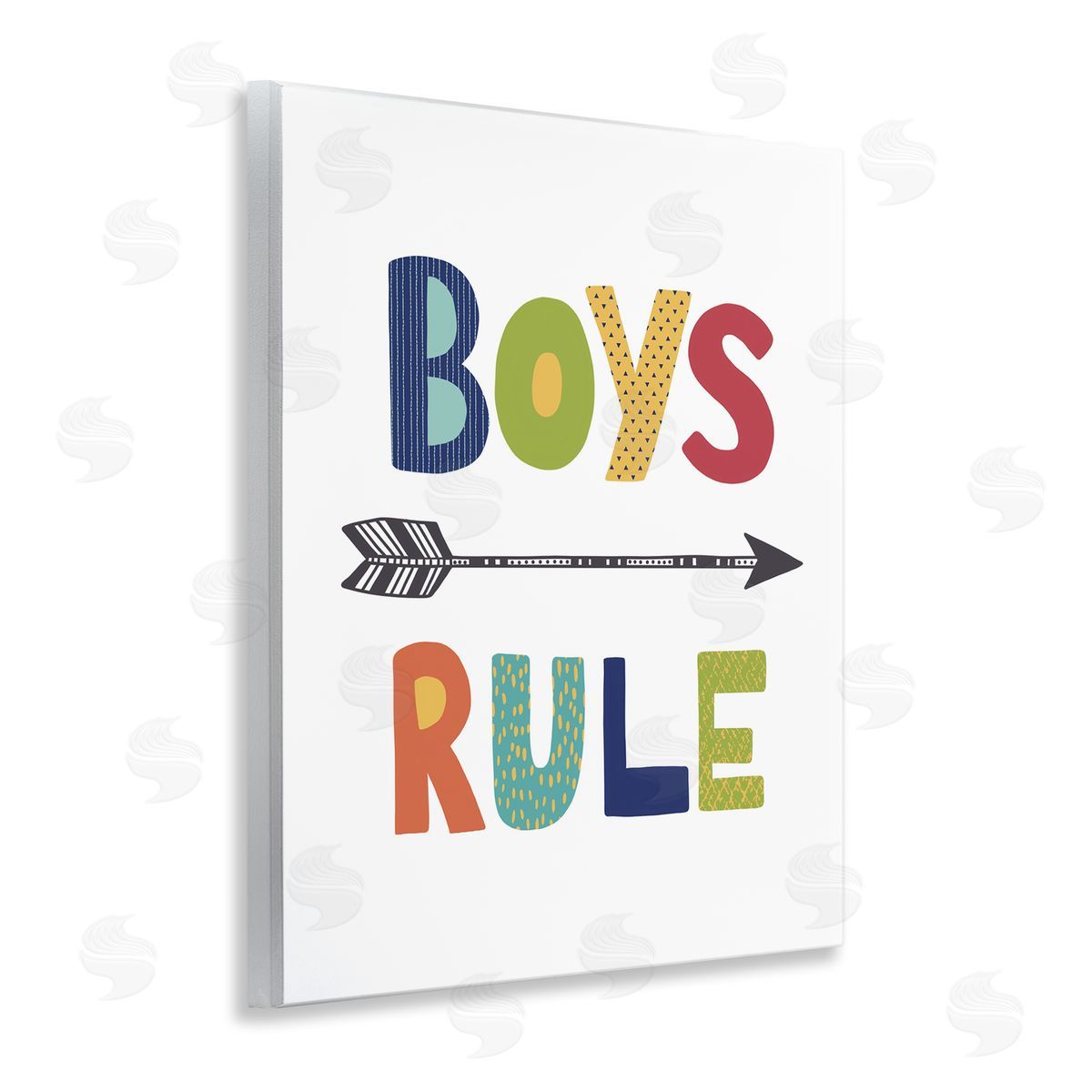 Boys Rule with Arrow Wood Plaque Wall Art, Home Decor by Lisa Nohren