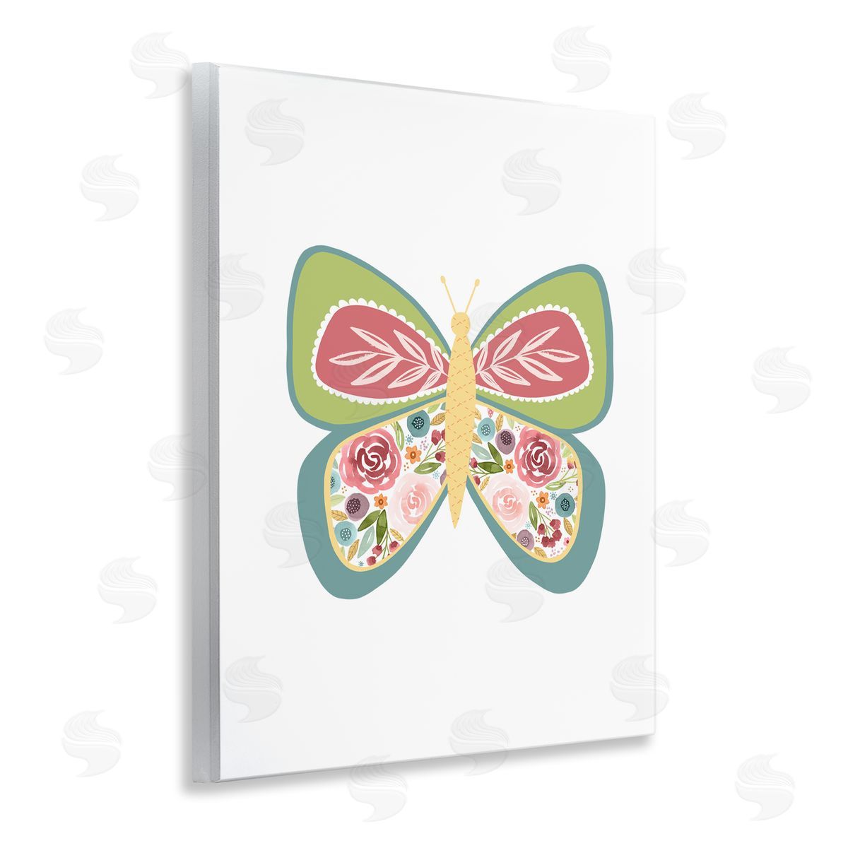 Boho Pattern Butterfly Wood Plaque Wall Art, Home Decor by Lisa Nohren