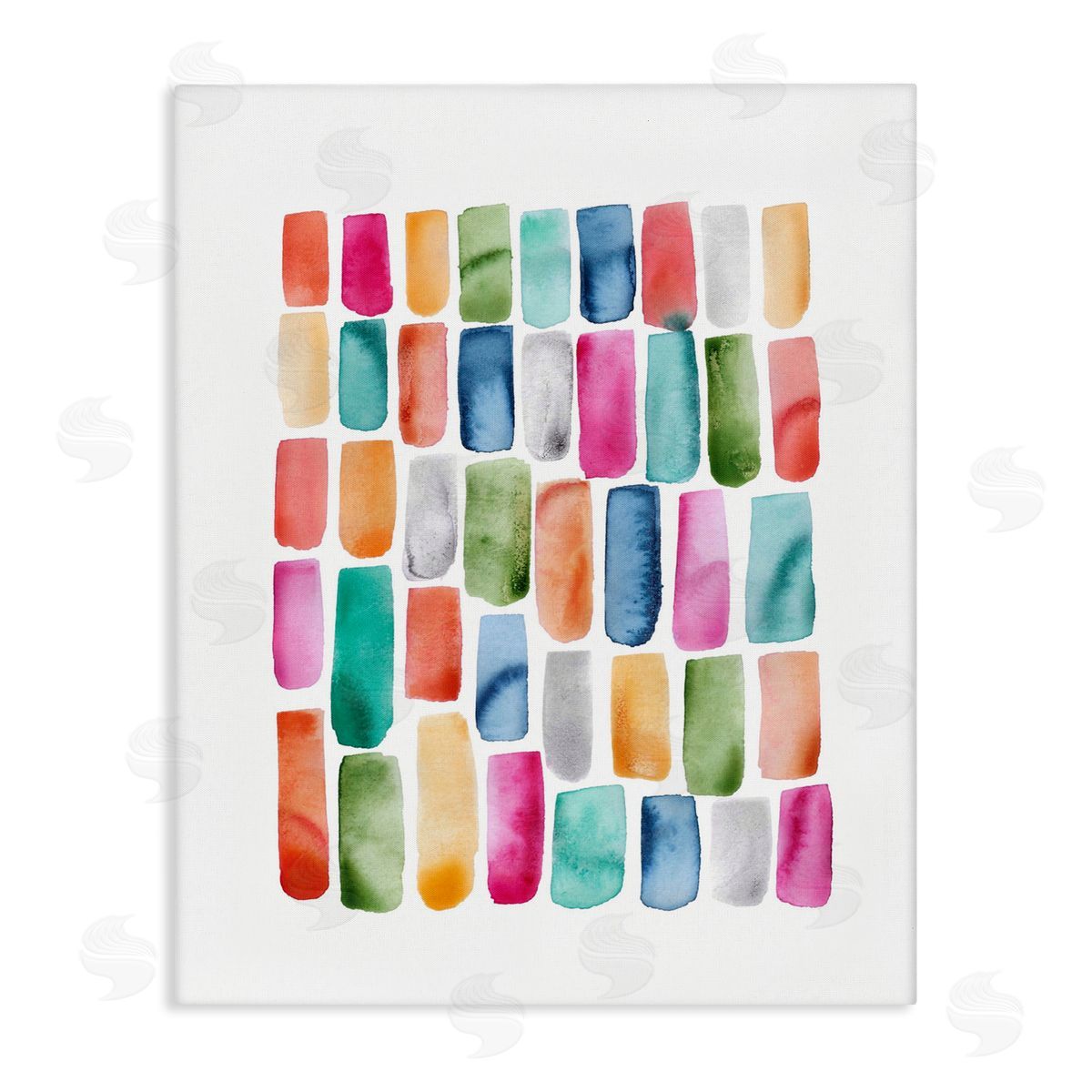Bright Abstract Brushstrokes Canvas Wall Art, Home Decor by Lisa Nohren