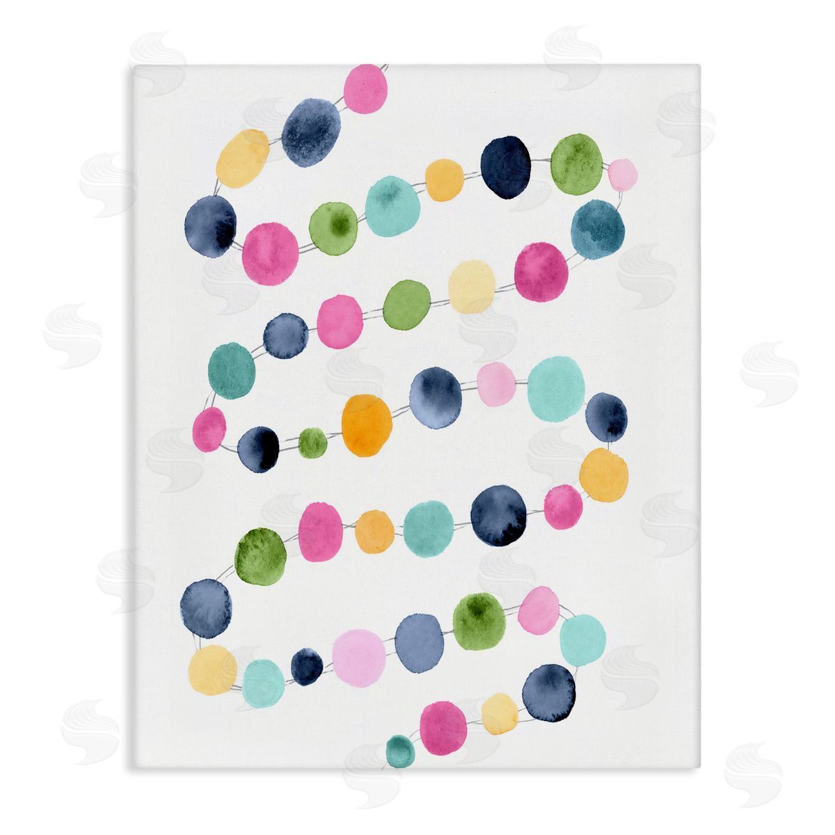 Pastel Dots Pattern Canvas Wall Art, Home Decor by Lisa Nohren