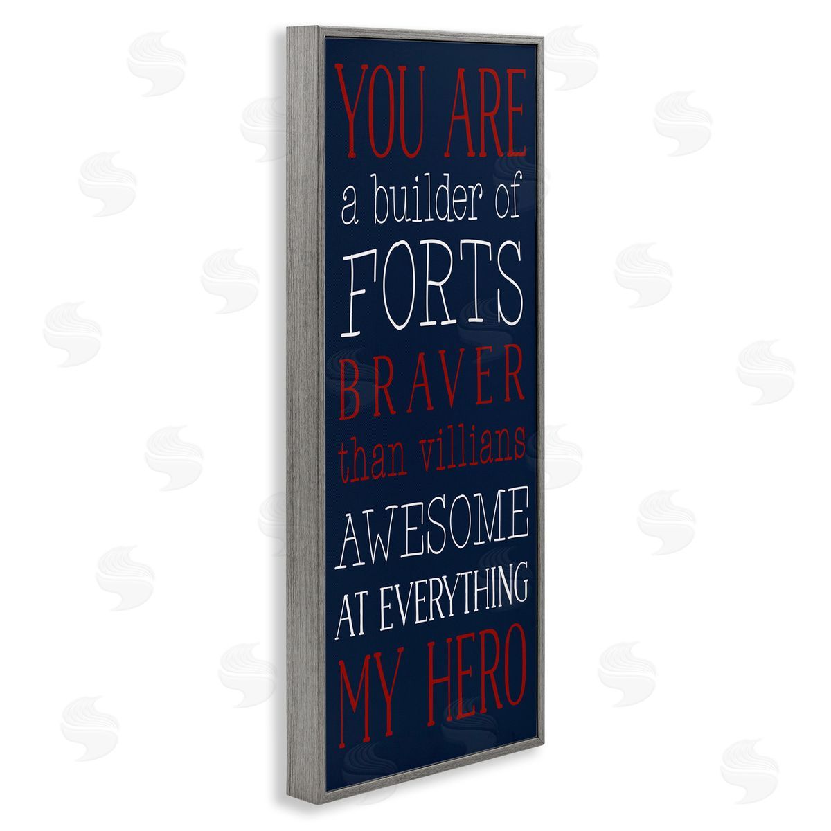 You Are My Hero Grey Frame Print Wall Art, Home Decor by Masey St. Studios