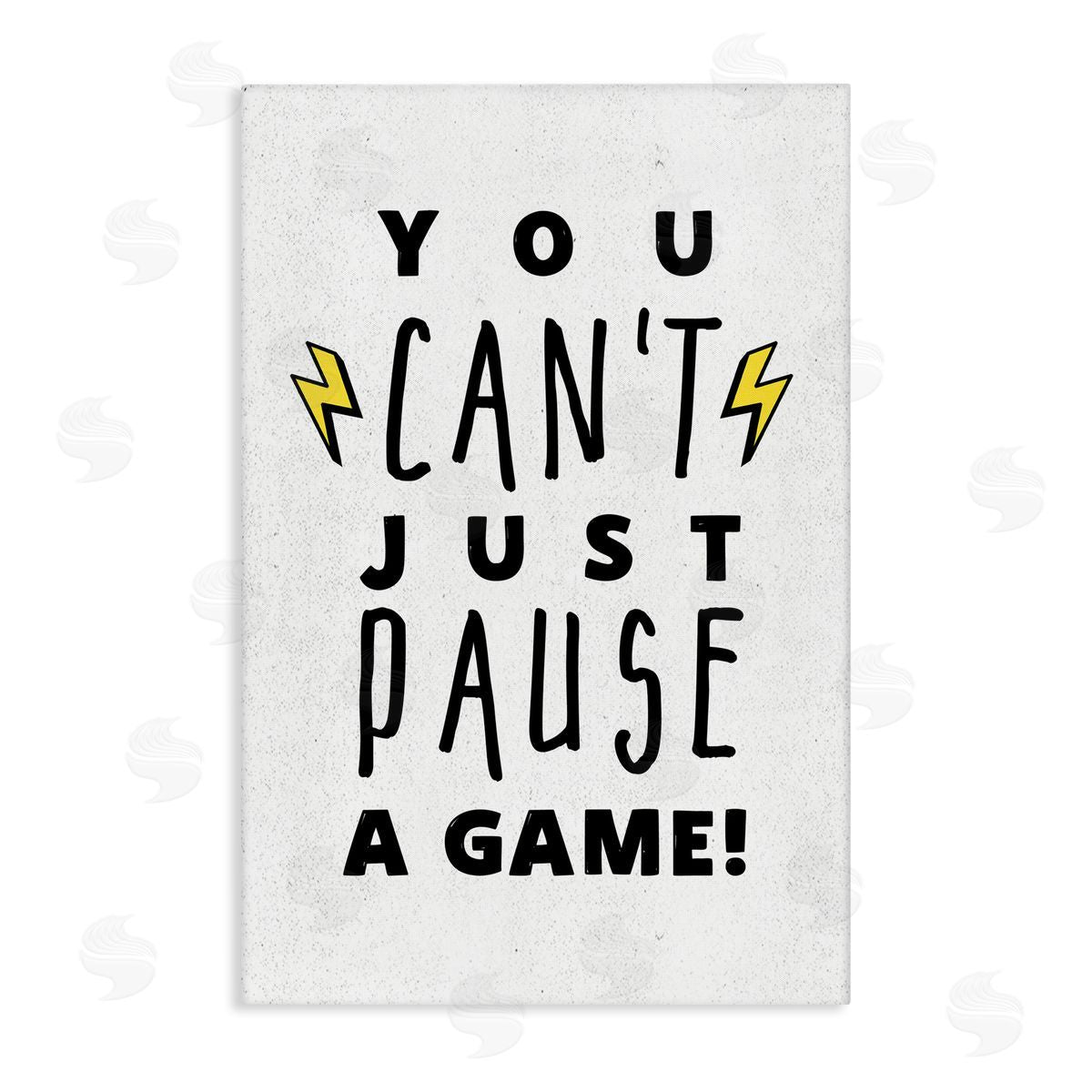 Just Can't Pause Game Canvas Wall Art, Home Decor by Masey St. Studios