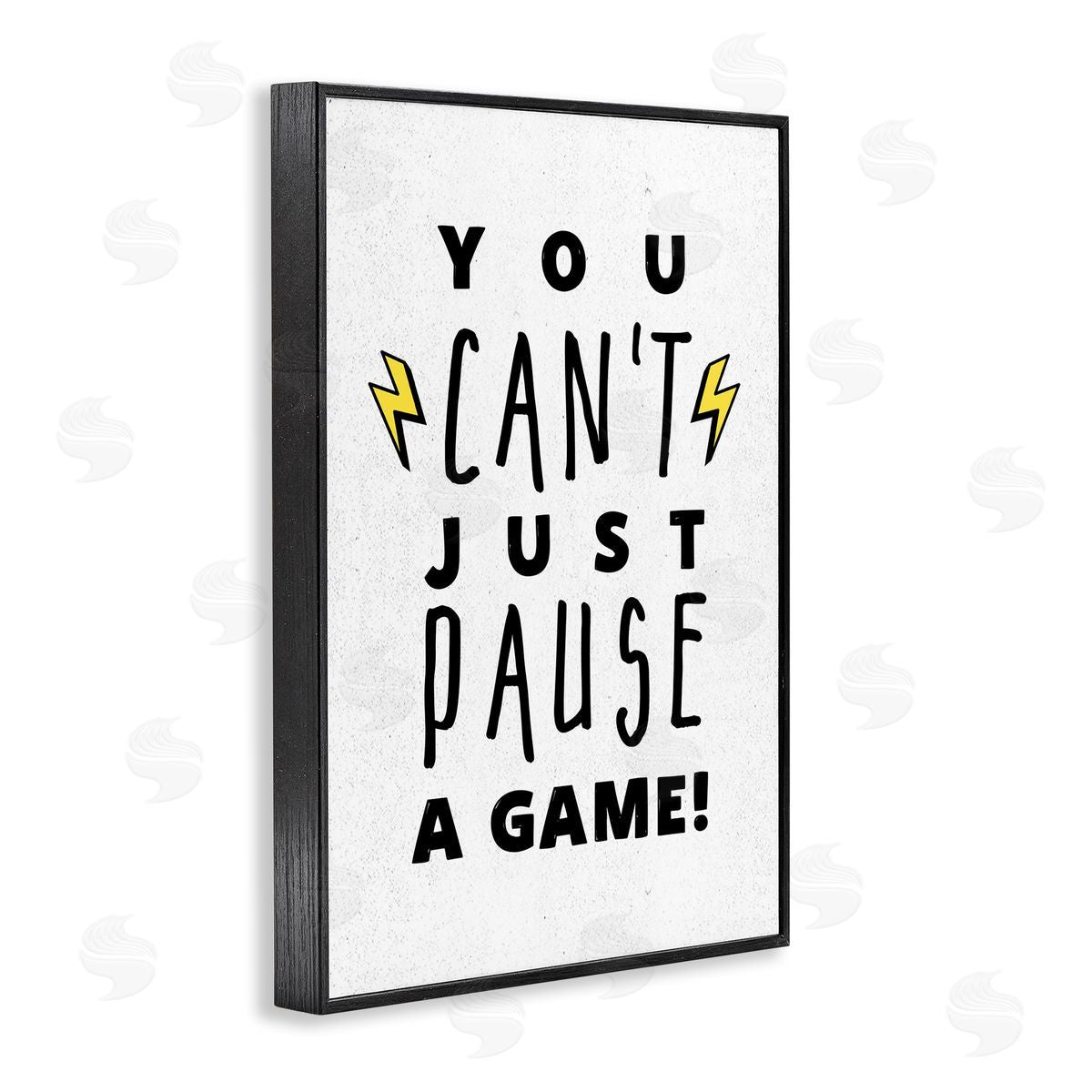 Just Can't Pause Game Black Frame Print Wall Art, Home Decor by Masey St. Studios