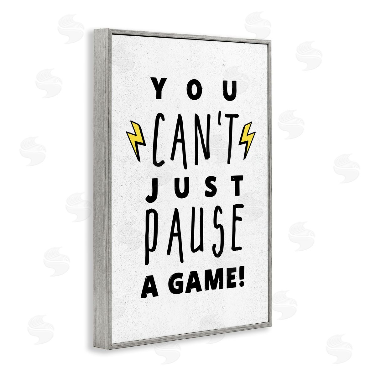 Just Can't Pause Game Grey Frame Print Wall Art, Home Decor by Masey St. Studios