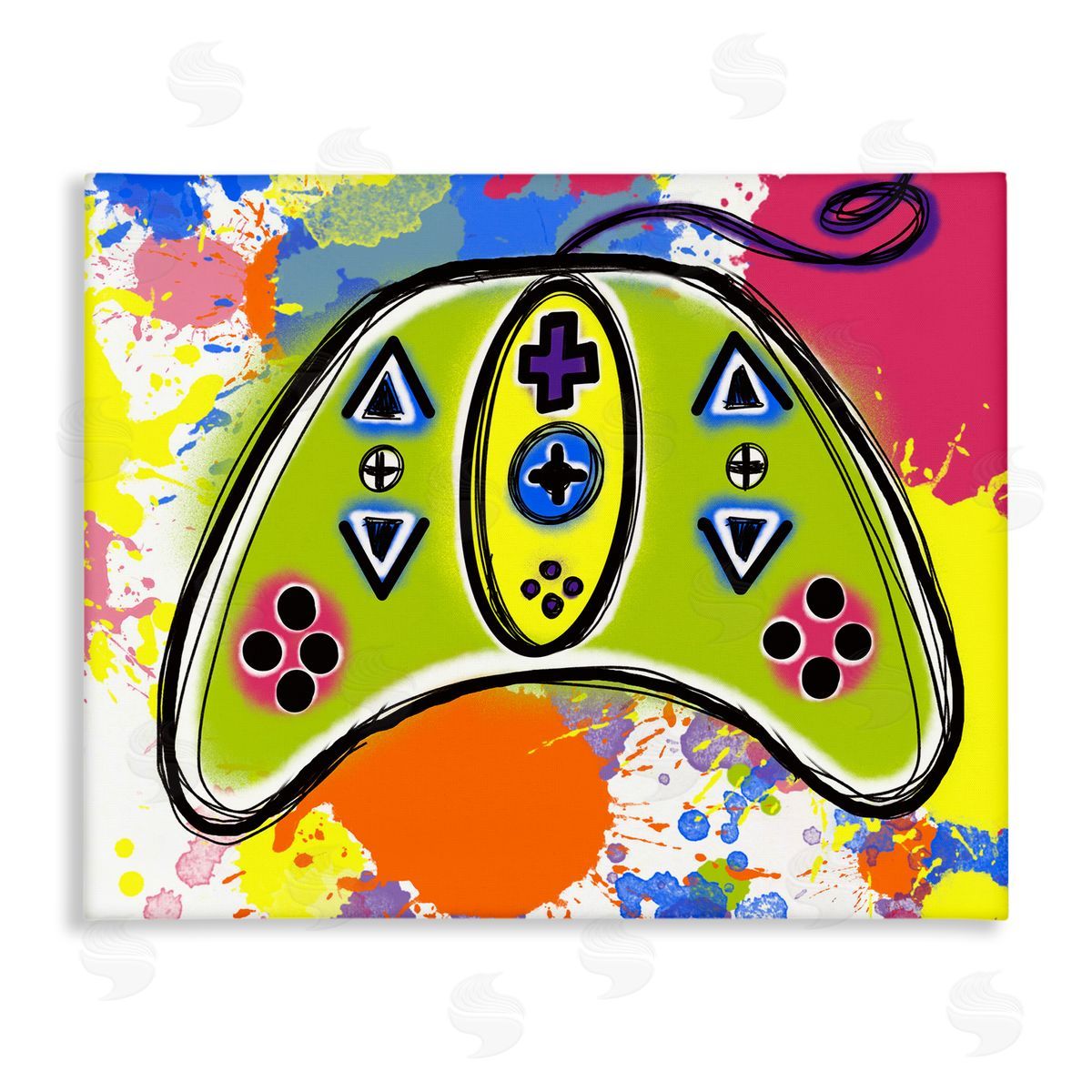 Modern Pop Controller Canvas Wall Art, Home Decor by Matthew Piotrowicz