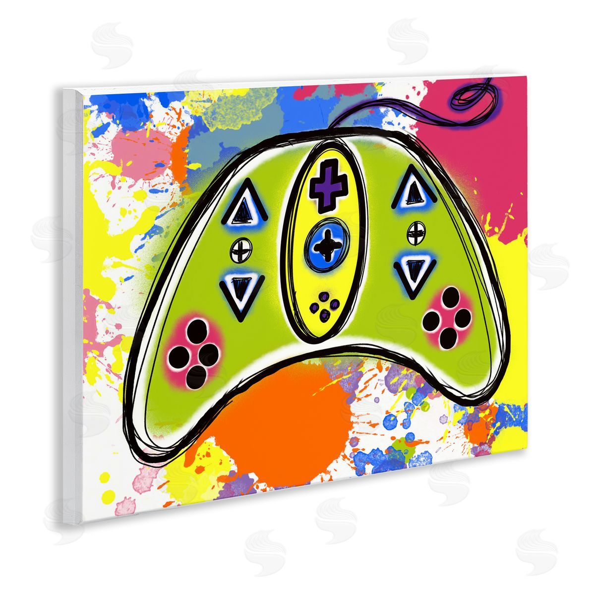 Modern Pop Controller Wood Plaque Wall Art, Home Decor by Matthew Piotrowicz