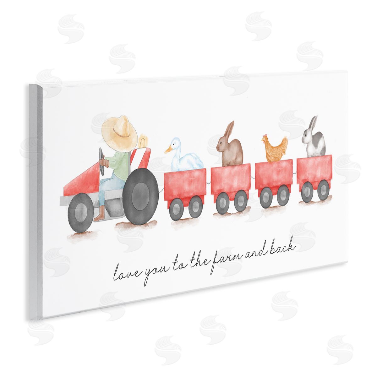 Love You Farm and Back Wood Plaque Wall Art, Home Decor by Stupell Studio